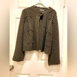 Anthropologie Elsa Manda Sweater, sz S, Women's, gray.